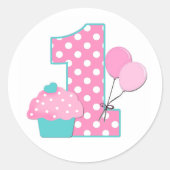 Nummer één ronde sticker (Voorkant)