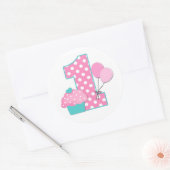 Nummer één ronde sticker (Envelop)