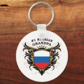Nummer één Russische opa Sleutelhanger (Voorkant)