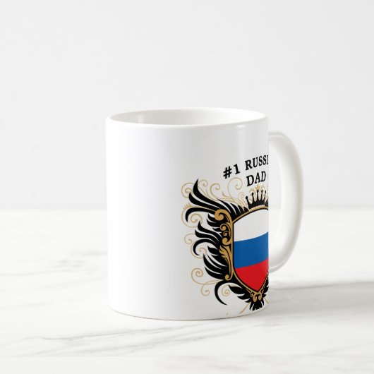 Nummer één Russische vader Koffiemok (Voorkant rechts)