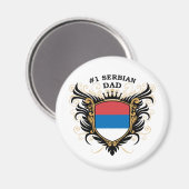 Nummer één Servisch vader Magneet (Voorkant / Achterkant)