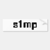 Nummer één Simp Bumpersticker (Voorkant)