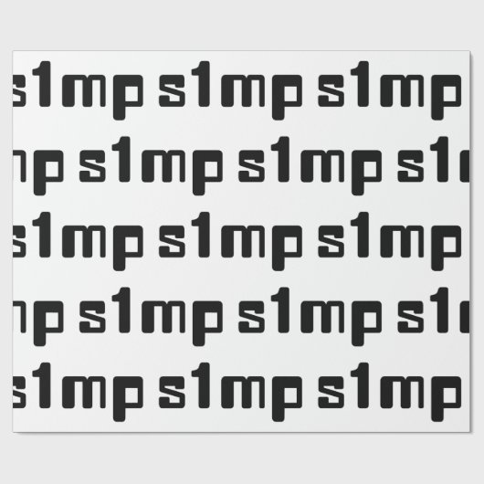 Nummer één Simp Cadeaupapier (Vlak)