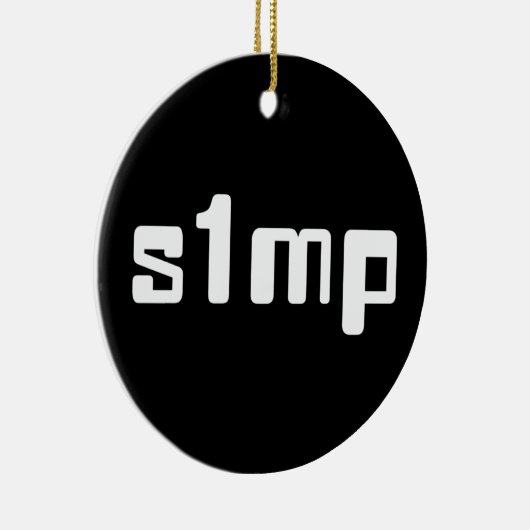 Nummer één Simp Keramisch Ornament (Rechts)