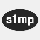 Nummer één Simp Oval Sticker (Voorkant)