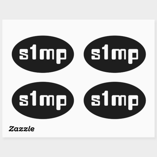 Nummer één Simp Oval Sticker (Vel)