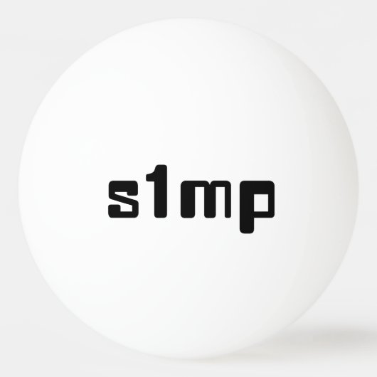 Nummer één Simp Pingpongbal (Achterkant)