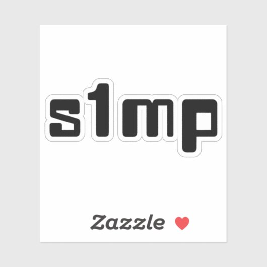Nummer één Simp Sticker (Vel)