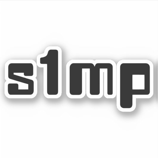 Nummer één Simp Sticker (Voorkant)