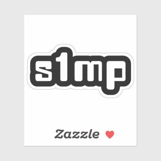 Nummer één Simp Sticker (Vel)