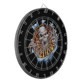 Nummer één skelet dartbord (Voorkant Links)