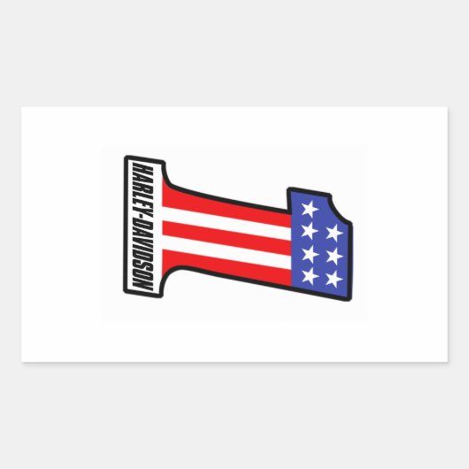 Nummer één sticker, rood, wit en blauw rechthoekige sticker (Voorkant)