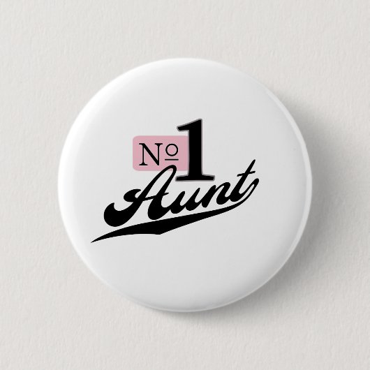 Nummer één tante ronde button 5,7 cm (Voorkant)