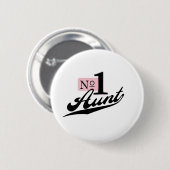 Nummer één tante ronde button 5,7 cm (Voorkant /achterkant)