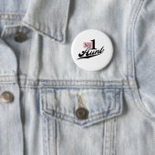 Nummer één tante ronde button 5,7 cm (In situ)