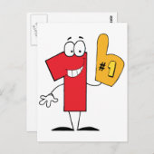 Nummer één tekenfilm briefkaart (Voorkant / Achterkant)