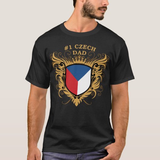 Nummer één Tsjechische vader T-shirt (Voorkant)