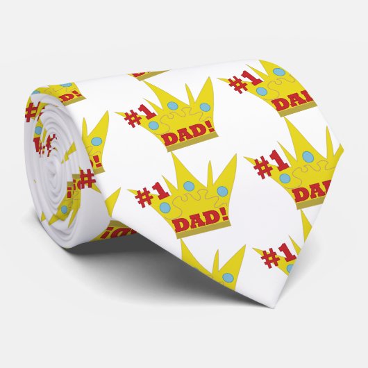 Nummer één vader # 1 papa stropdas (Opgerold)