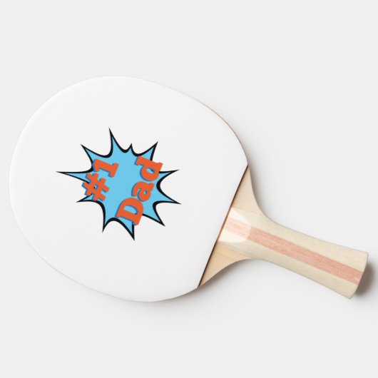 Nummer één vader #1 tafeltennisbatje (Achterkant)