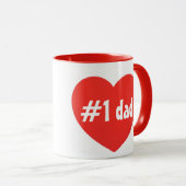 nummer één vader beker mok (Voorkant rechts)