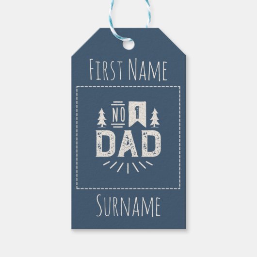 Nummer één vader cadeaulabel (Voorkant)