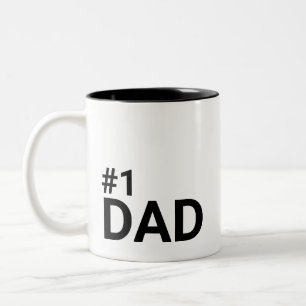 Nummer één vader Eenvoudig Minimalistisch Modern G Tweekleurige Koffiemok