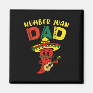 Nummer Een Vader Funny Padre Juan Papa Mannen Mexi Magneet