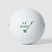 Nummer één vader Golf Fathers Day Birthday Cool Golfballen (Voorkant)