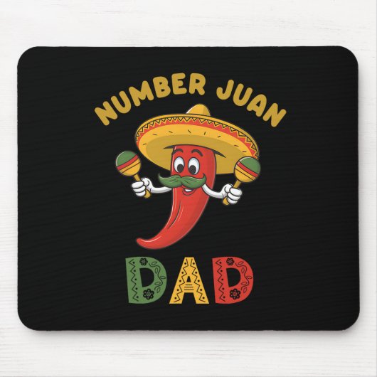 Nummer Een Vader Grappig Vaderdag Mexicaan Juan Da Muismat (Voorkant)