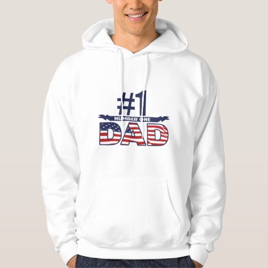 Nummer één vader hoodie (Voorkant)
