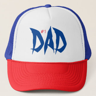 Nummer een vader Rood Wit Blauw Cool Trucker Pet