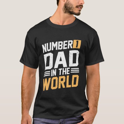 Nummer één vader ter wereld t-shirt (Voorkant)