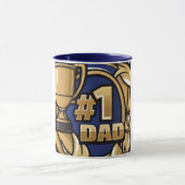 Nummer een vader trofee ontwerp mok (Midden)
