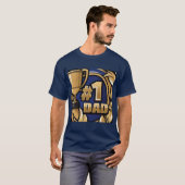 Nummer een vader trofee ontwerp t-shirt (Voorkant volledig)