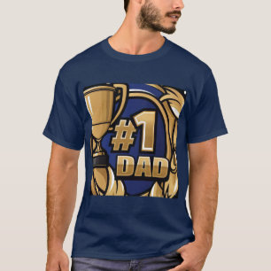 Nummer een vader trofee ontwerp t-shirt