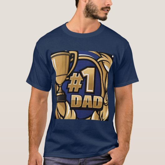 Nummer een vader trofee ontwerp t-shirt (Voorkant)