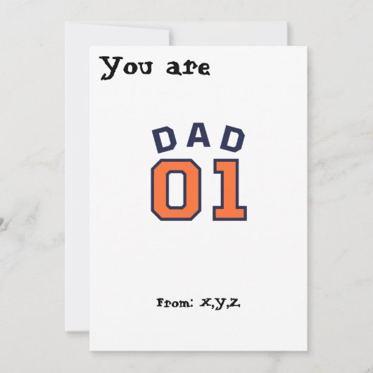 Nummer een vader vet tekstontwerp feestdagenkaart (Voorkant)