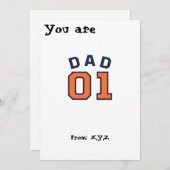 Nummer een vader vet tekstontwerp feestdagenkaart (Voorkant / Achterkant)