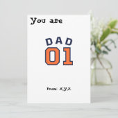 Nummer een vader vet tekstontwerp feestdagenkaart (Staand voorkant)