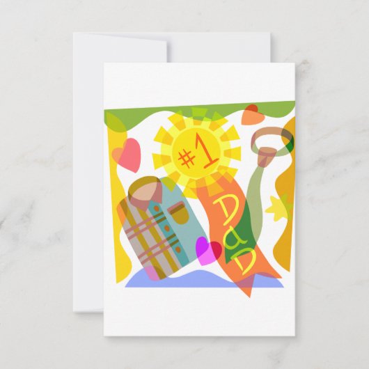 Nummer één vaders uitnodigingen (Voorkant)