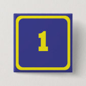 nummer één vierkante button 5,1 cm (Voorkant)