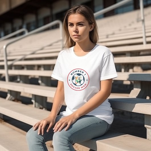 Nummer één voetbalmam t-shirt