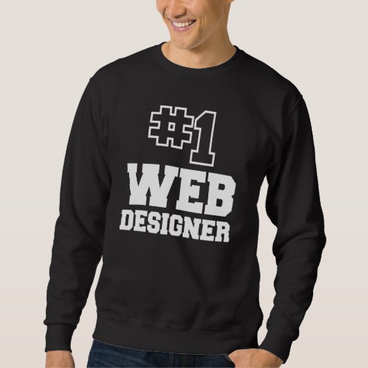 Nummer één webdesigner nr. 1 beste website maker trui (Voorkant)