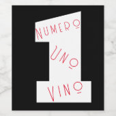 Nummer één Wijn Numero Uno Video visuele tekst Etiket (Enkel label)