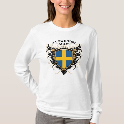 Nummer één Zweedse moeder T-shirt (Voorkant)