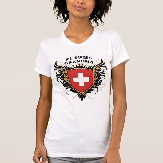Nummer één Zwitserse grootmoeder T-shirt (Voorkant)