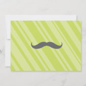 Nummer eerste BIRTHDAY-uitnodiging voor MUSTACHE Kaart (Achterkant)