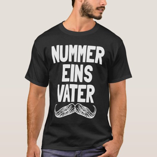 Nummer Eins Vater German Dad Father's Day Number 1 T-shirt (Voorkant)