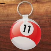 NUMMER ELEVEN BILLIARDS BALL SLEUTELHANGER (Voorkant)