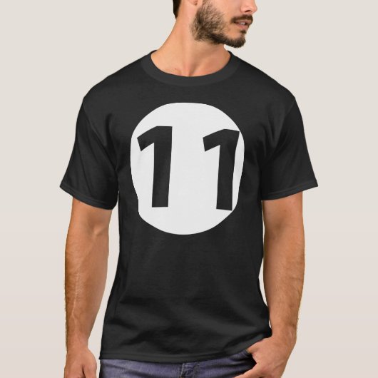 Nummer elf t-shirt (Voorkant)
